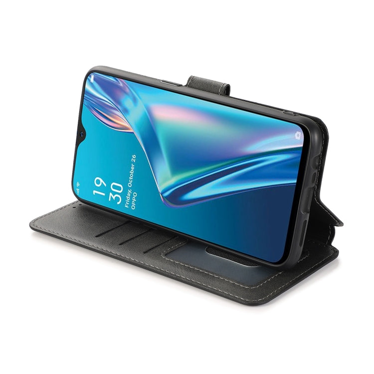 For OPPO A7 Shockproof PU + TPU Leather Phone Case