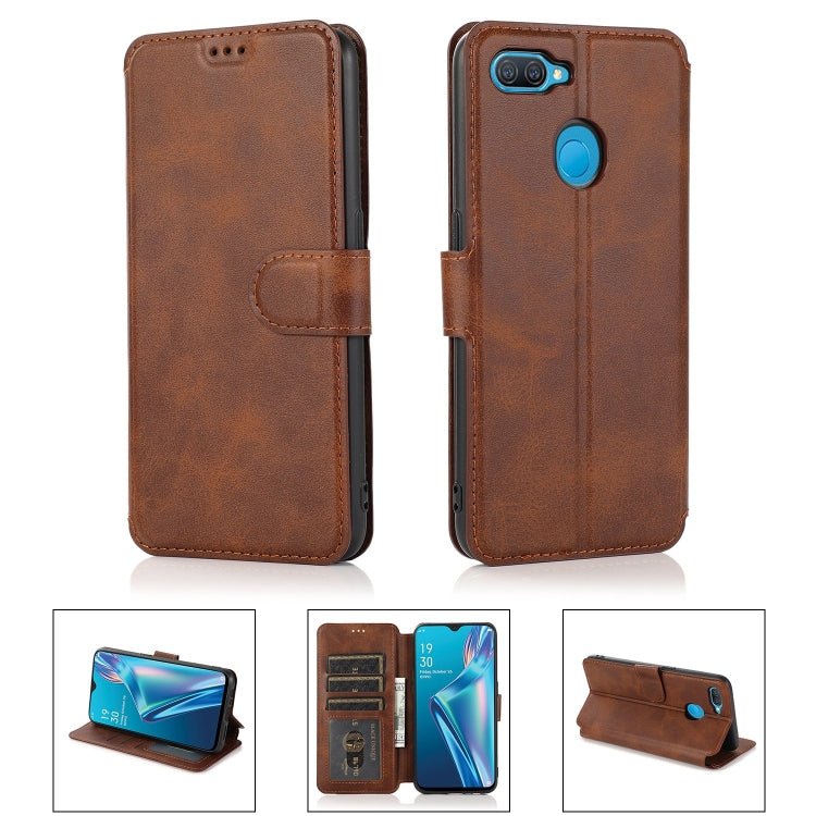 For OPPO A7 Shockproof PU + TPU Leather Phone Case