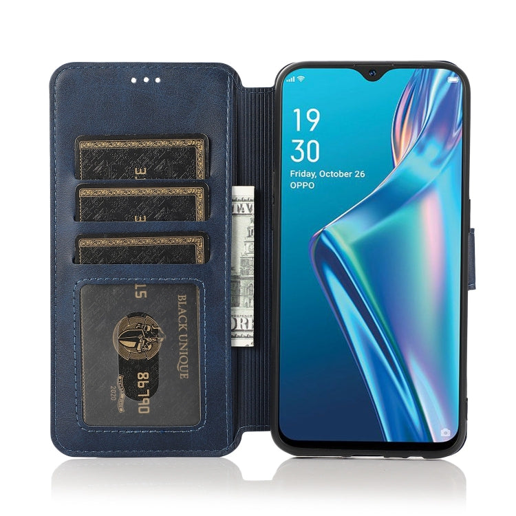 For OPPO A7 Shockproof PU + TPU Leather Phone Case