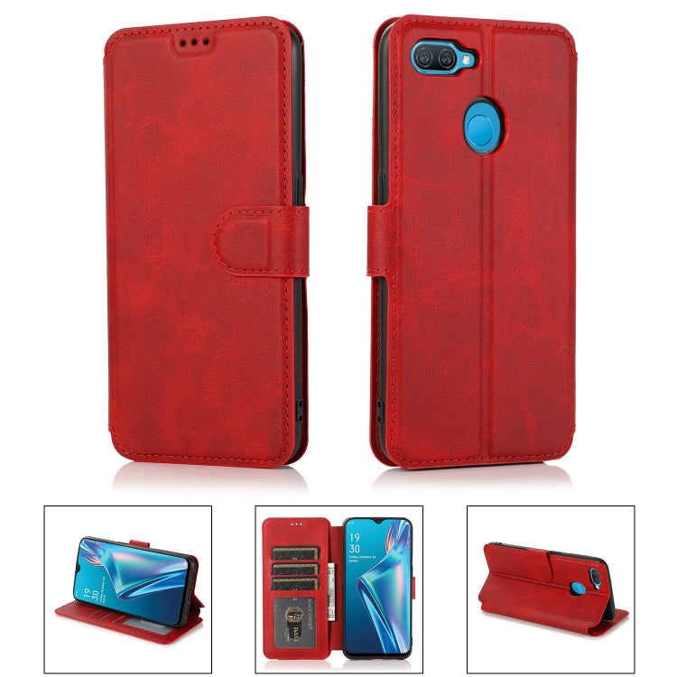 For OPPO A7 Shockproof PU + TPU Leather Phone Case