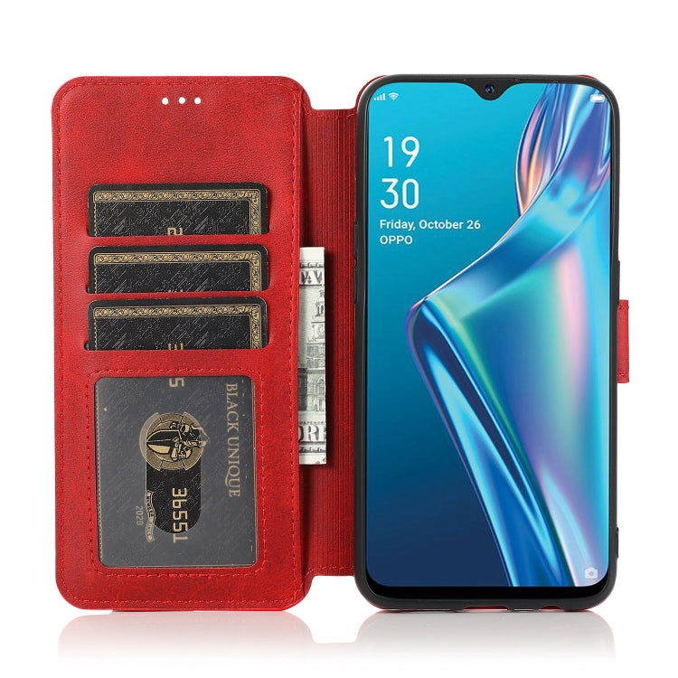 For OPPO A7 Shockproof PU + TPU Leather Phone Case