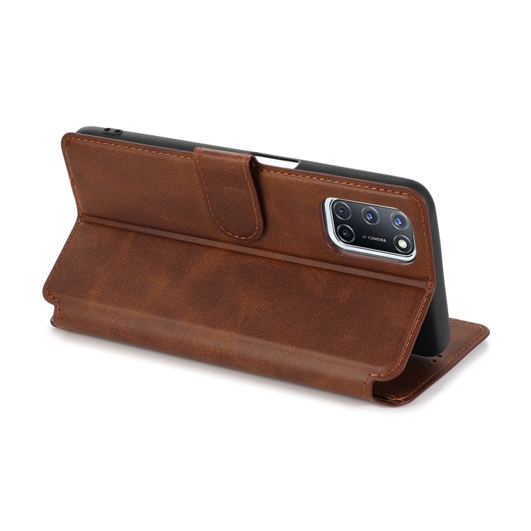 For OPPO A52 Shockproof PU + TPU Leather Phone Case