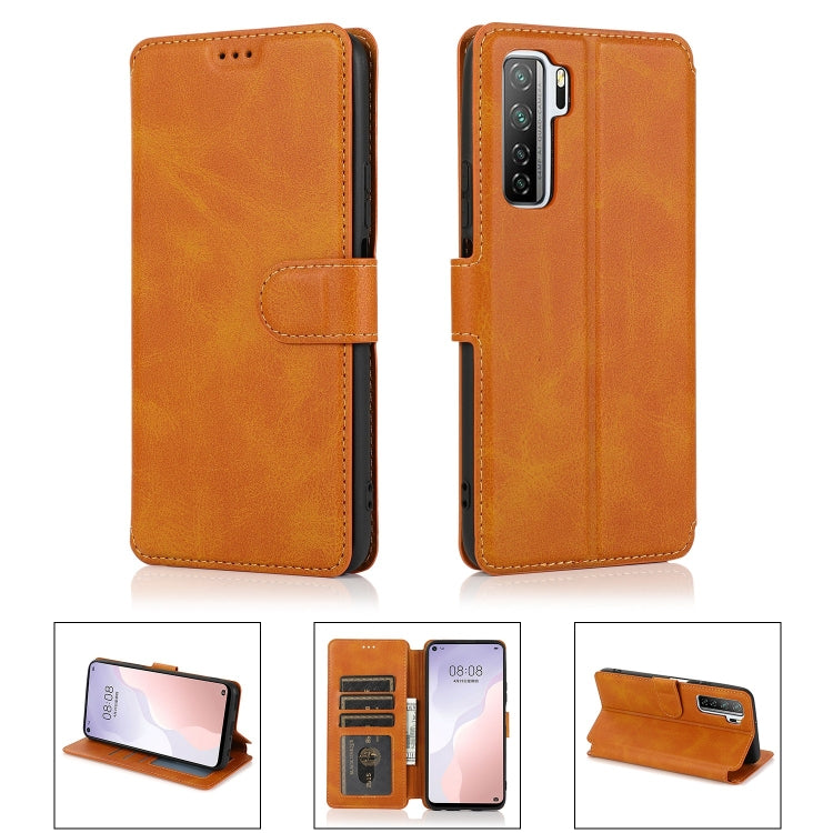 For Huawei nova 7 SE Shockproof PU + TPU Leather Phone Case