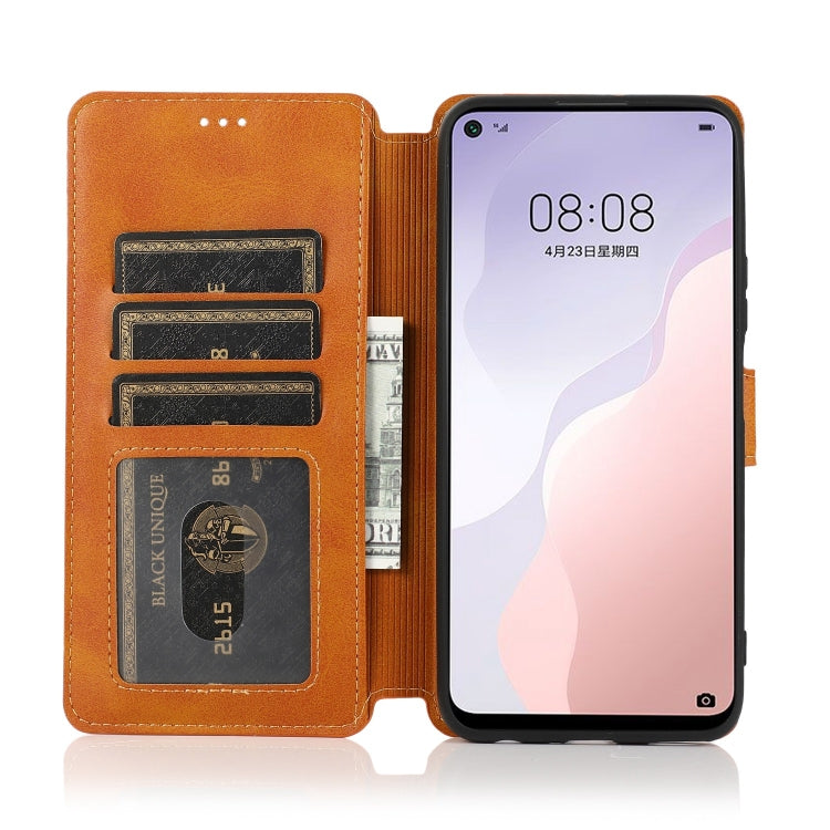 For Huawei nova 7 SE Shockproof PU + TPU Leather Phone Case