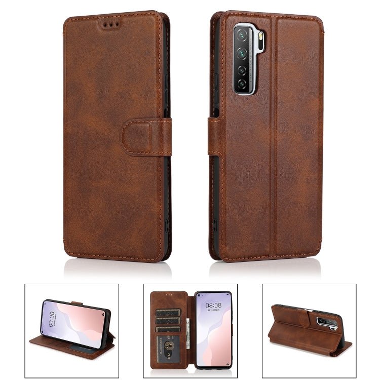 For Huawei nova 7 SE Shockproof PU + TPU Leather Phone Case