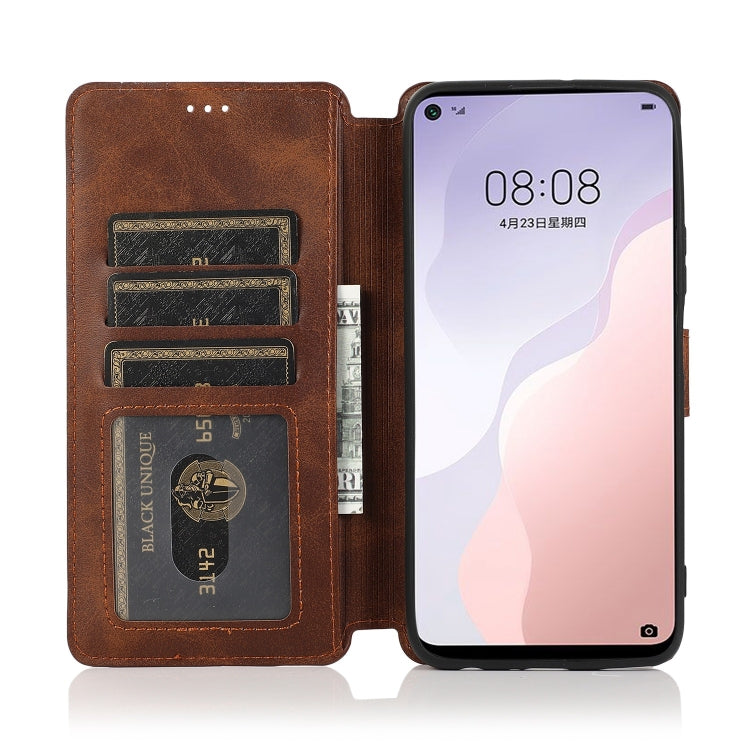 For Huawei nova 7 SE Shockproof PU + TPU Leather Phone Case