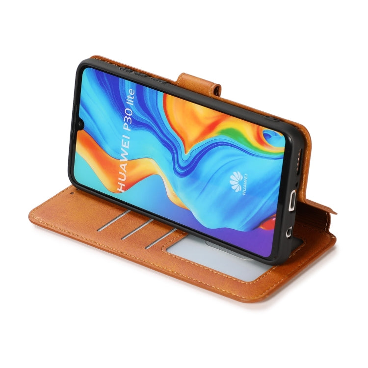 For Huawei P30 Lite Shockproof PU + TPU Leather Phone Case
