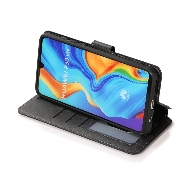 For Huawei P30 Lite Shockproof PU + TPU Leather Phone Case