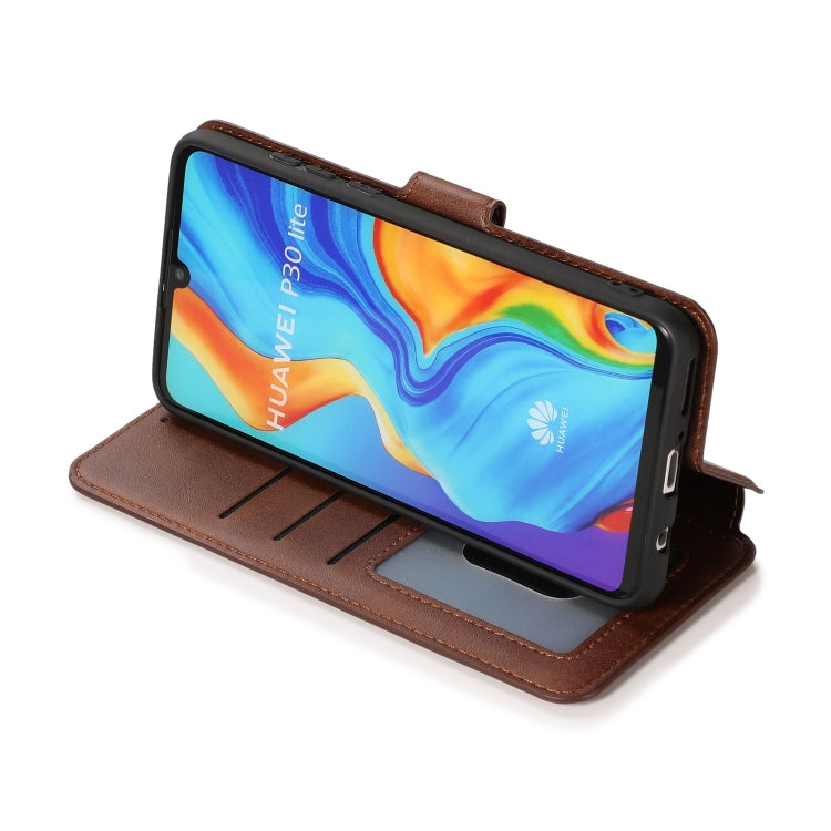For Huawei P30 Lite Shockproof PU + TPU Leather Phone Case