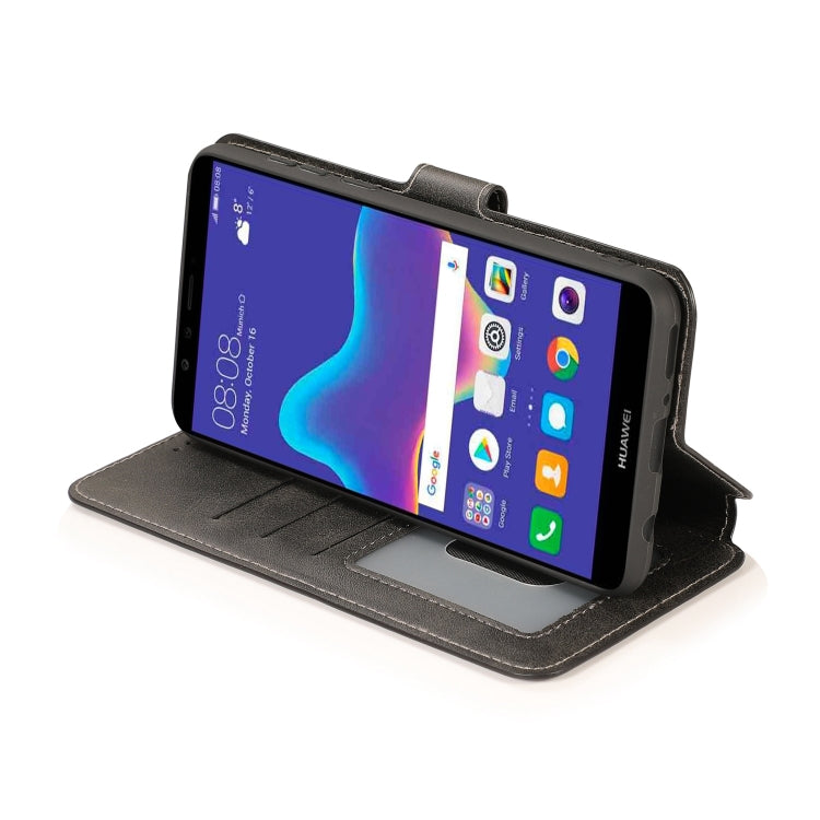 For Huawei Y9 2018 Shockproof PU + TPU Leather Phone Case