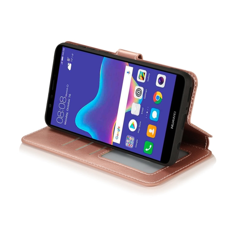 For Huawei Y9 2018 Shockproof PU + TPU Leather Phone Case