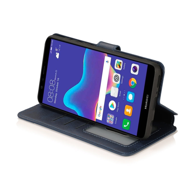For Huawei Y9 2018 Shockproof PU + TPU Leather Phone Case