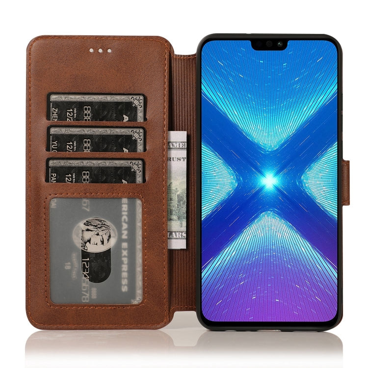 For Honor 8X Shockproof PU + TPU Leather Phone Case