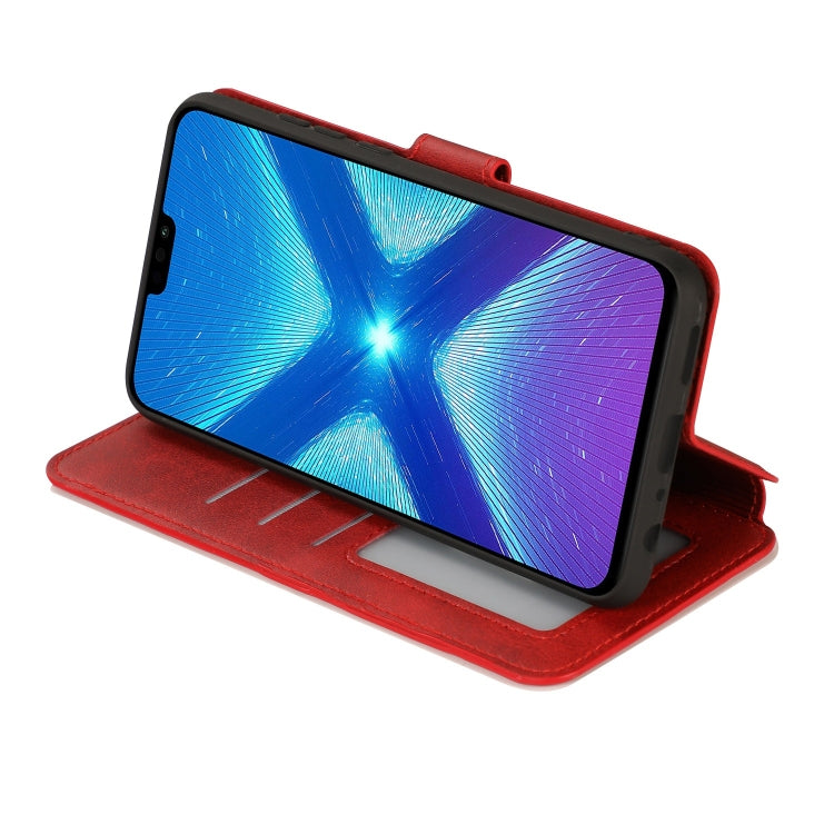 For Honor 8X Shockproof PU + TPU Leather Phone Case