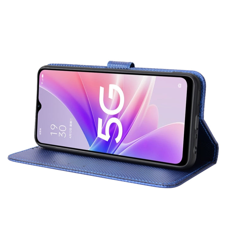 For OPPO A57 5G Diamond Texture Leather Phone Case