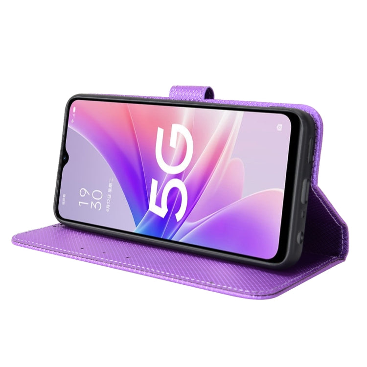 For OPPO A57 5G Diamond Texture Leather Phone Case