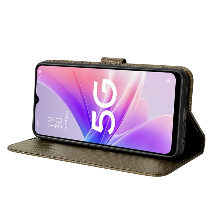 For OPPO A57 5G Diamond Texture Leather Phone Case