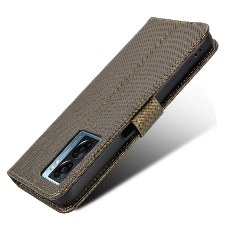 For OPPO A57 5G Diamond Texture Leather Phone Case