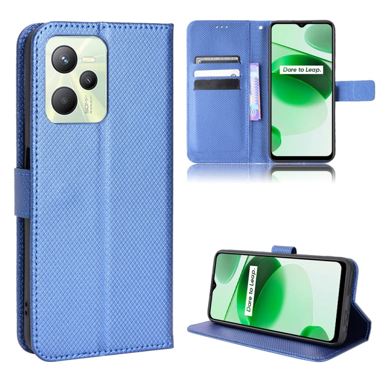 For OPPO Realme C35 Diamond Texture Leather Phone Case