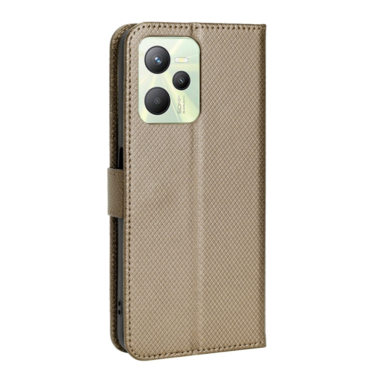 For OPPO Realme C35 Diamond Texture Leather Phone Case