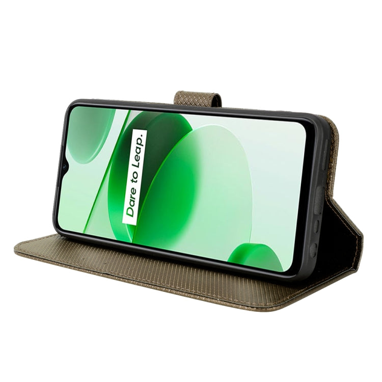 For OPPO Realme C35 Diamond Texture Leather Phone Case