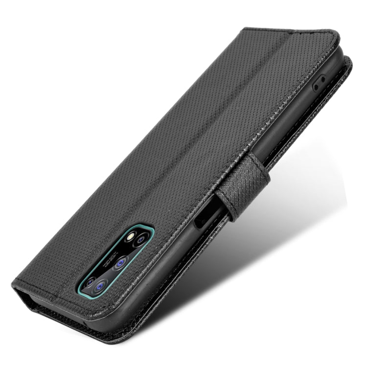 For OPPO Realme V5 5G / Q2 / 7 5G Diamond Texture Leather Phone Case