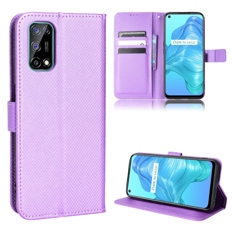 For OPPO Realme V5 5G / Q2 / 7 5G Diamond Texture Leather Phone Case