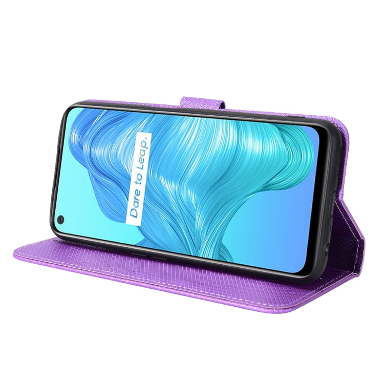 For OPPO Realme V5 5G / Q2 / 7 5G Diamond Texture Leather Phone Case