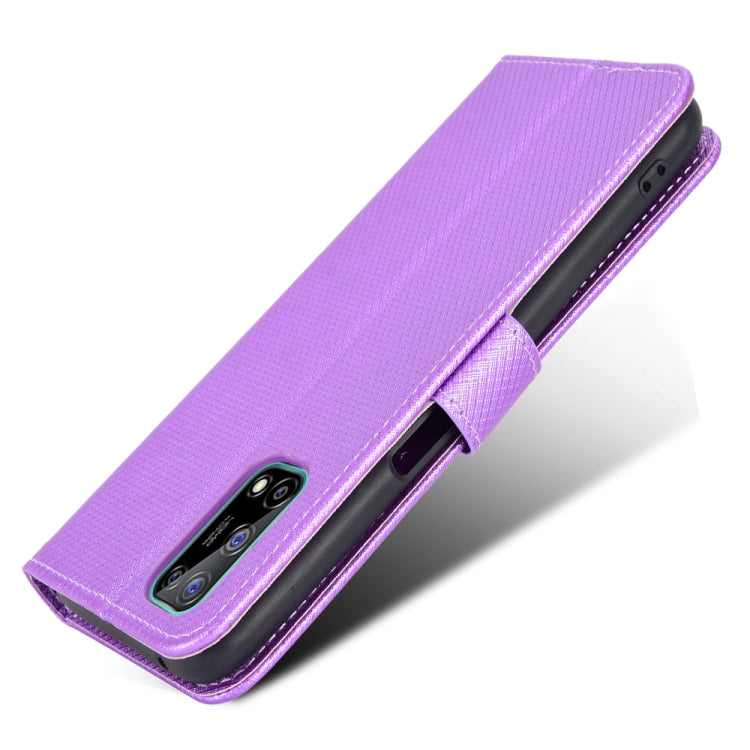 For OPPO Realme V5 5G / Q2 / 7 5G Diamond Texture Leather Phone Case