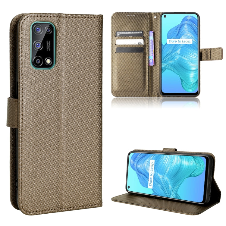 For OPPO Realme V5 5G / Q2 / 7 5G Diamond Texture Leather Phone Case