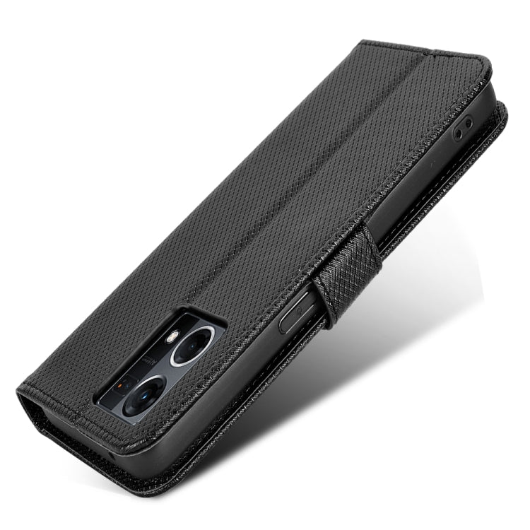 For OPPO Reno7 4G / F21 Pro Diamond Texture Leather Phone Case