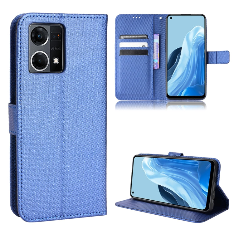 For OPPO Reno7 4G / F21 Pro Diamond Texture Leather Phone Case
