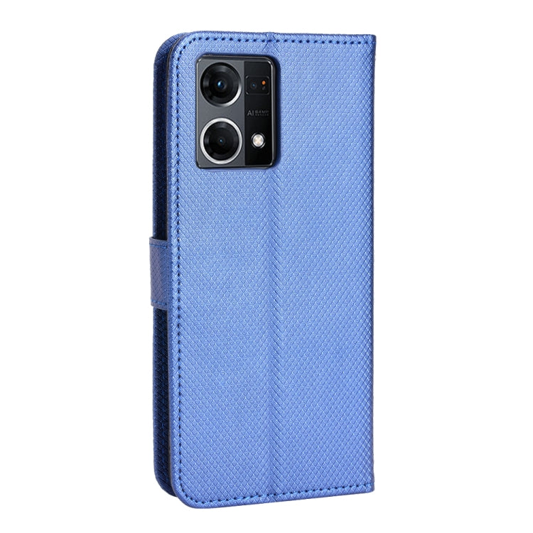 For OPPO Reno7 4G / F21 Pro Diamond Texture Leather Phone Case