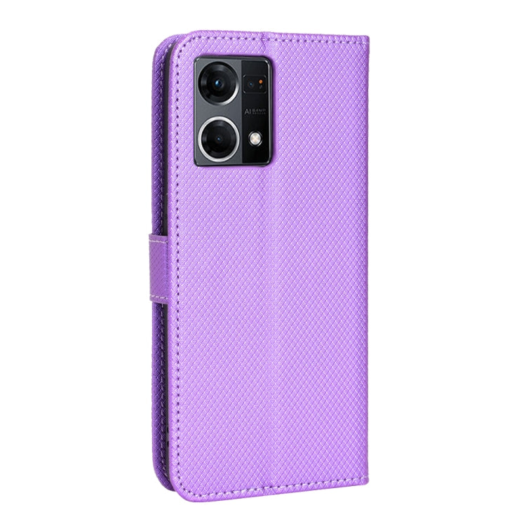 For OPPO Reno7 4G / F21 Pro Diamond Texture Leather Phone Case