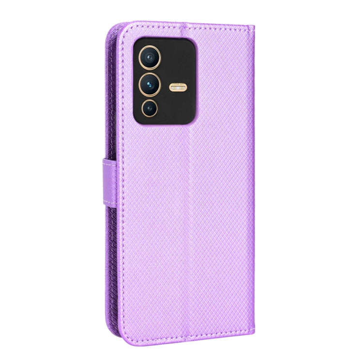 For vivo S12 / V23 5G Diamond Texture Leather Phone Case