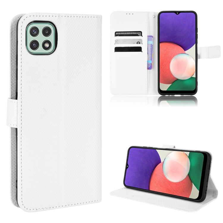 For Samsung Galaxy A22 5G Diamond Texture Leather Phone Case