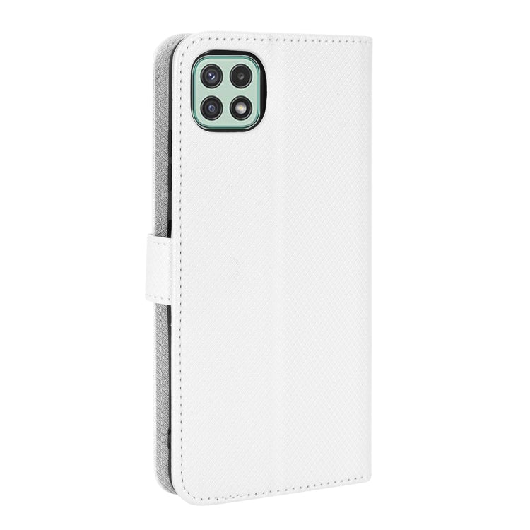 For Samsung Galaxy A22 5G Diamond Texture Leather Phone Case