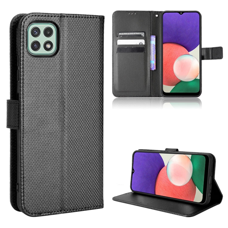 For Samsung Galaxy A22 5G Diamond Texture Leather Phone Case