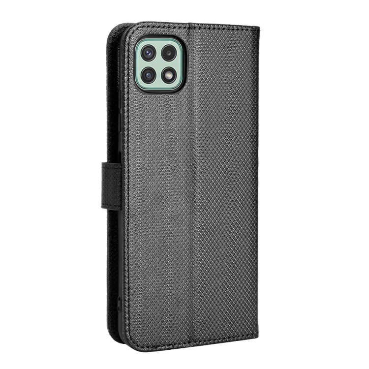 For Samsung Galaxy A22 5G Diamond Texture Leather Phone Case