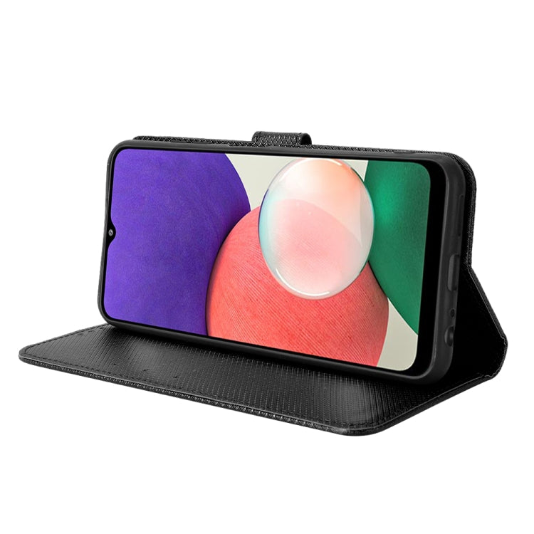 For Samsung Galaxy A22 5G Diamond Texture Leather Phone Case