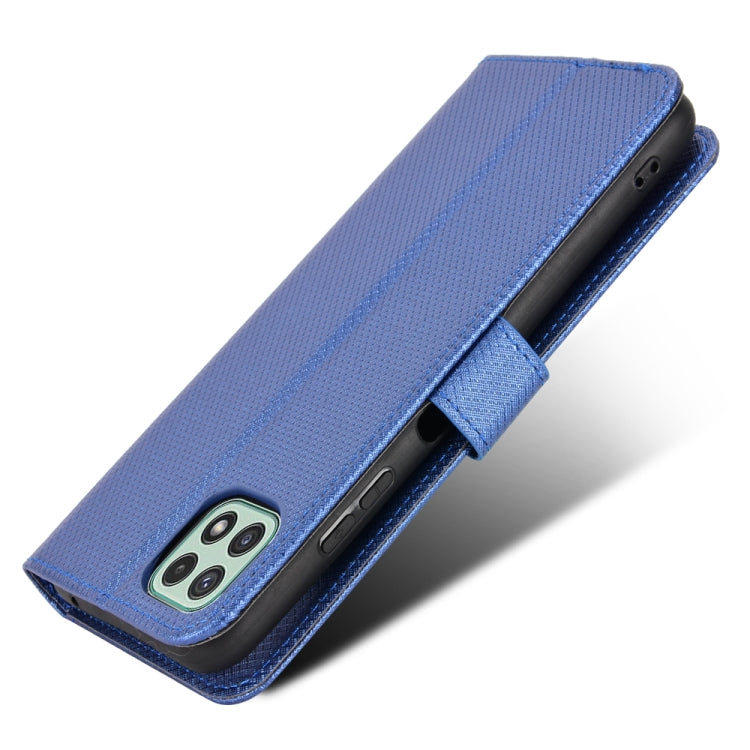 For Samsung Galaxy A22 5G Diamond Texture Leather Phone Case