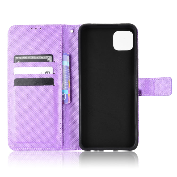 For Samsung Galaxy A22 5G Diamond Texture Leather Phone Case