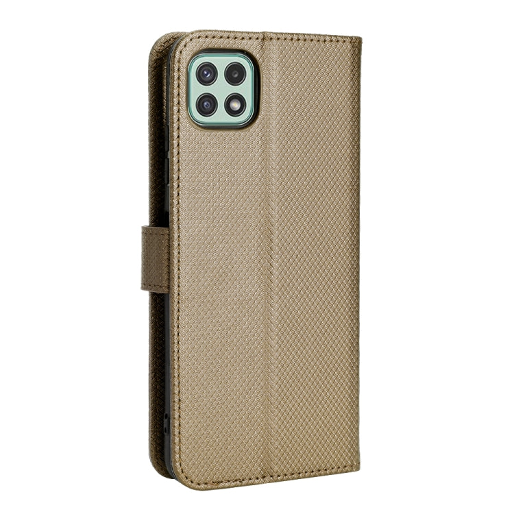 For Samsung Galaxy A22 5G Diamond Texture Leather Phone Case