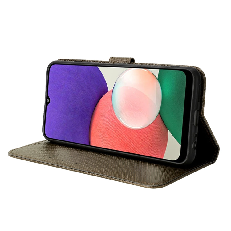 For Samsung Galaxy A22 5G Diamond Texture Leather Phone Case
