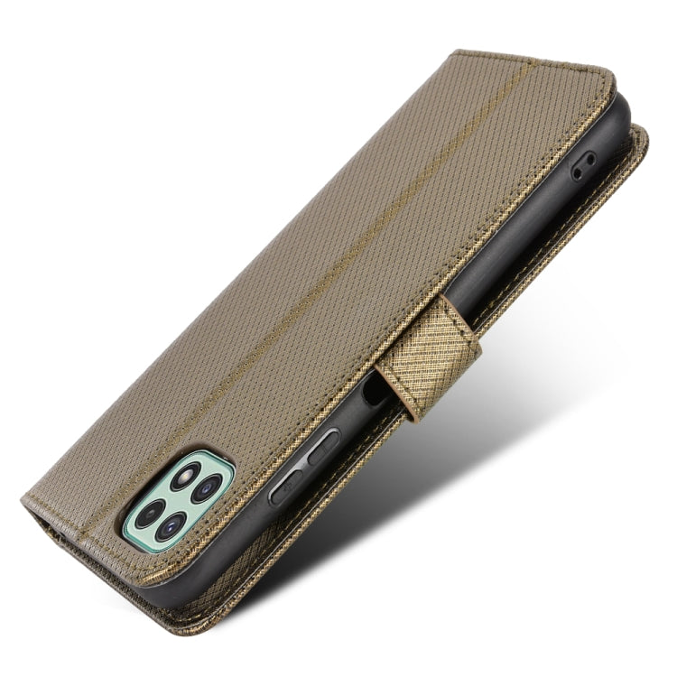 For Samsung Galaxy A22 5G Diamond Texture Leather Phone Case
