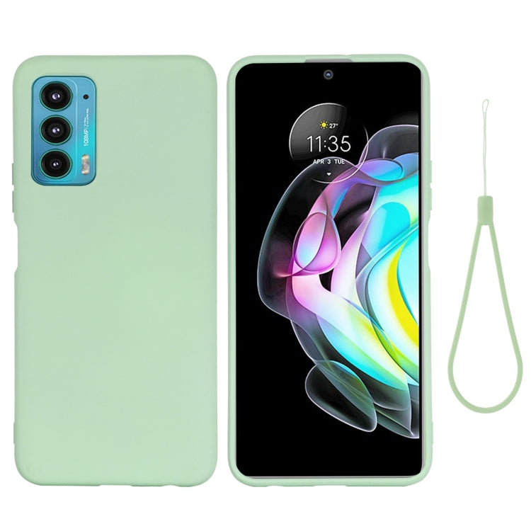For Motorola Moto Edge 20 Pro Pure Color Liquid Silicone Shockproof Full Coverage Phone Case