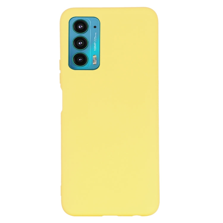 For Motorola Moto Edge 20 Pro Pure Color Liquid Silicone Shockproof Full Coverage Phone Case