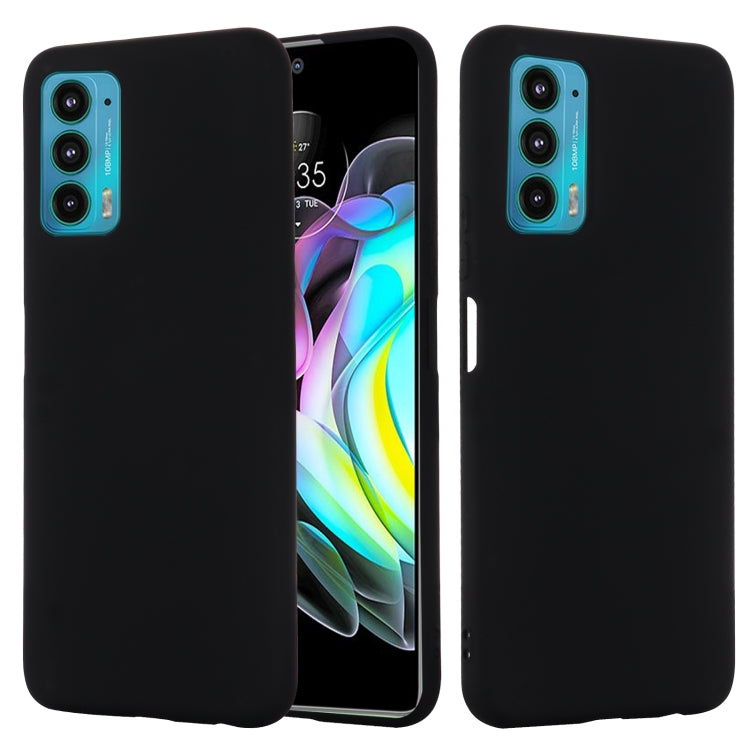 For Motorola Moto Edge 20 Pro Pure Color Liquid Silicone Shockproof Full Coverage Phone Case