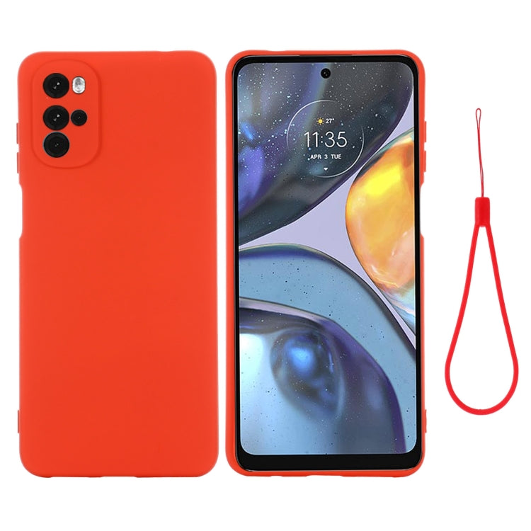 For Motorola Moto G22/E32s 4G Pure Color Liquid Silicone Shockproof Full Coverage Phone Case