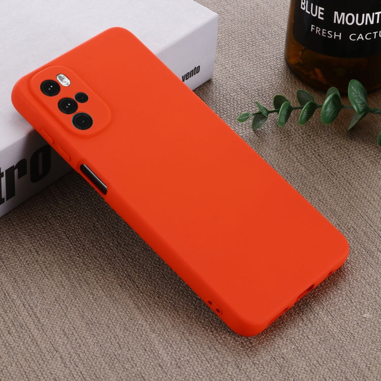 For Motorola Moto G22/E32s 4G Pure Color Liquid Silicone Shockproof Full Coverage Phone Case